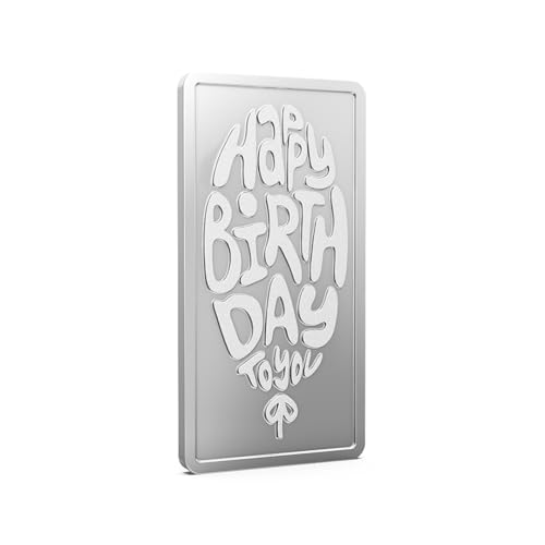 Image of Aspect Bullion Happy Birthday Silver Bar 999 Pure for Gifting & Investment