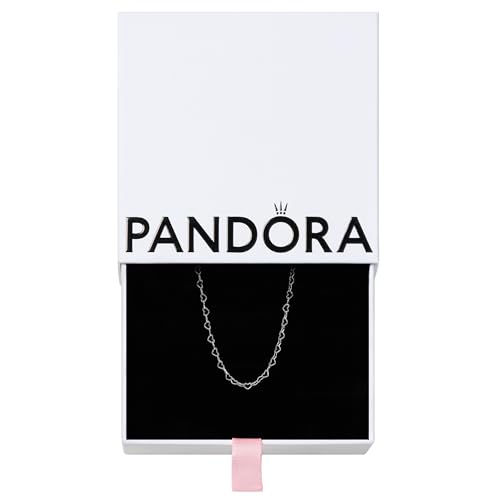 Pandora Moments Pulsera de plata de ley con cadena de serpiente con cierre en...