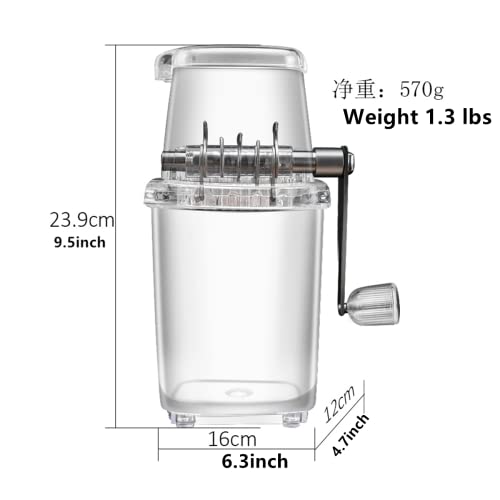 Manualice Crusher, Rotary Ice Crusher ，Portable Ice Maker Ice Crusher Ice Crusher For Making Beverages Ice Cube Cutter Ice Shaver And Snow Cone Machine （Fast Shredding） #TOP1