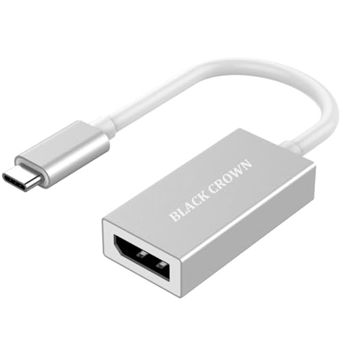 Image of BLACK CROWN USB Type C to DisplayPort DP Video Adapter Cable Compatible for Mak Book Air Pro Laptop Phone Pad Pro Galaxy Del l H P S urface