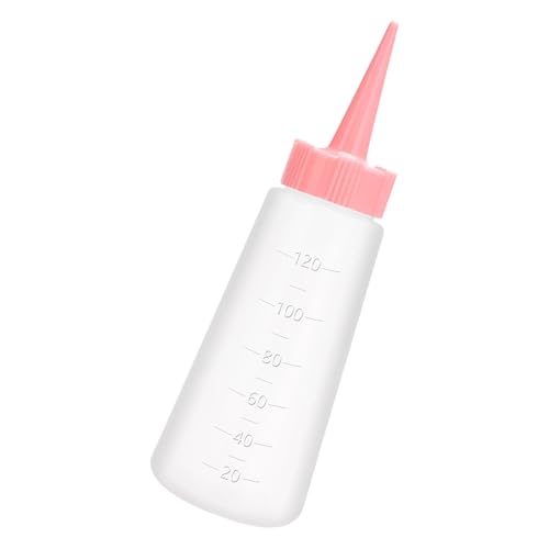 120ml Hairdressing Dyeing Bottle Squeeze with Clear Scale Hair Oil Applicator Hair Cleaning
