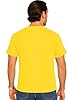 LUXY LINE Men’s Plain T-Shirt Crew Neck & Short Sleeve Cotton Top for Adults Soft and Durable Gym Tees for Men (S-2XL) Yellow #3