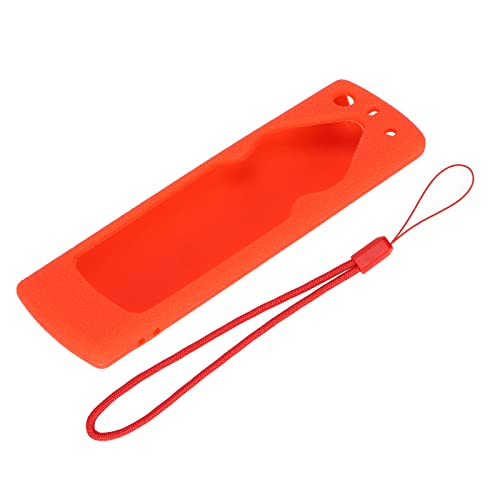 Fournyaa Funda Protectora de Silicona a Prueba de Golpes para la Caja de Control Remoto Fire TV Rojo Cover