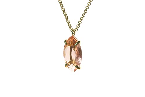 Bijoux Collier Anémone Morganite pour Femme - Colliers Longs Simple