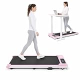 FUNMILY Walking Pad with Incline Under Desk Treadmill for Standing Desk, 300 LBS Weight Capacity 3.0HP Quiet Walking Machine with Remote Control & LED Display, No Assembly Required