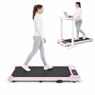 FUNMILY Walking Pad with Incline Under Desk Treadmill for Standing Desk, 300 LBS Weight Capacity 3.0HP Quiet Walking Machine with Remote Control & LED Display, No Assembly Required