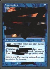 Magic The Gathering - Censorship - Unglued