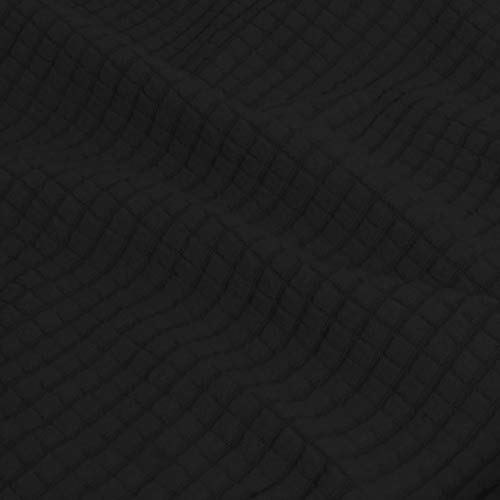 Easy-Going 3 Pieces Stretch Couch Cover Sofa Cover For Dogs Washable Sofa Slipcover For 2 Separate Cushion Couch Spandex Jacquard Fabric Elastic Furniture Protector For Pets, Kids (Black, Loveseat) #TOP4