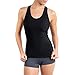 Compression Tank Top (Black-S) Women's Racerback Sleeveless Sports Tee