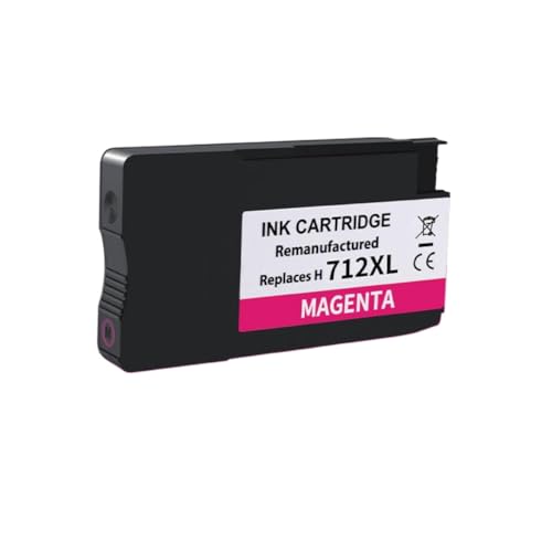 Cartouche d'encre 712XL magenta compatible anti-blocage pour traceur DesignJet T250 T650 T630