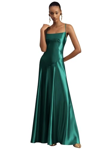 Long Satin Bridesmaid Dresses for Women Summer Corset Formal Evening Gown