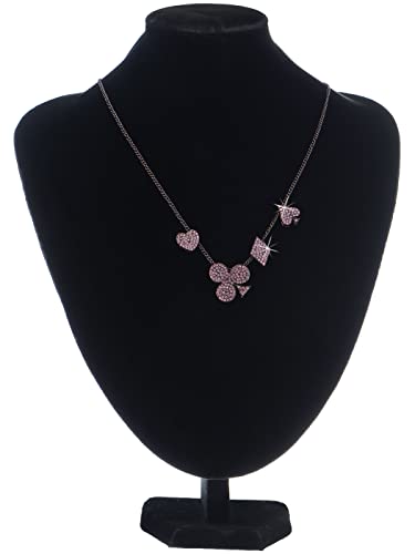 Alilang Vegas 4 Suits Gamblers Luck Lucky Casino Crystal Rhinestones Moveable Pendant Necklace2
