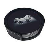 Matériau : ces dessous de verre imprimés de manette de jeu sont fabriqués en cuir, ce qui les rend faciles à nettoyer et protègent votre table des taches. Ils sont légers, portables et peu encombrants lorsqu'ils sont rangés.