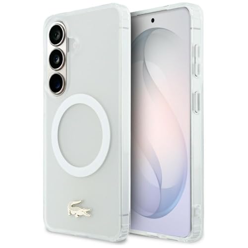 Protection Samsung S26 antichoc Lacoste blanche avec MagSafe