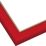 ビバリー 【日本製】 【壁かけひも付】 木製ゴールドモール付パズルフレーム ファインレッド(赤) 【UVカット仕様/工具不要】 ゴールドモール木製パネル 26×38cm(パネル№3) ジグソーパズルフレーム　額縁 MP031D