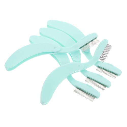 AUTSUPPL Compact Stainless Steel Lash Separator Eyebrow Brush 5pcs Eyelash Tools Comb for Travel Daily Use