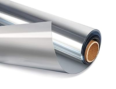 HIDBEA One Way Window Film Non-Adhesive, Daytime Privacy Reflective Mirror Window Tint for Home, Heat Control UV Blocking Glass Films Self Static Cling Window Stickers (Silver, 17.5 Inch x 6.5 Feet)