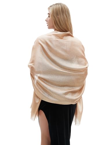Umjetnost Womens Sparkling Metallic Shawls and Wraps for Evening Dresses Wedding Party4