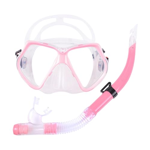 Masque de plongée adulte anti-buée avec tuba et verre de sécurité