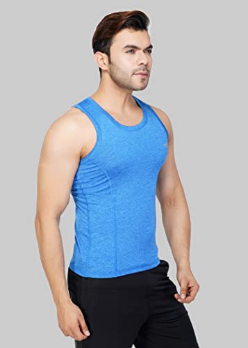 Image of Vector X OMT-199 Men Sleeveless Tshirt, Textured Vest for Men, Polyester Sando for Gym, Cycling, Running, & Other Sports