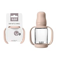 BIBS Griff Babyflasche - Griff für Babyflaschen - Kompatibel mit allen BIBS Baby Flaschen – Rutschfest & Ergonomisch - BPA-Frei - Ab 6 Monaten – Spülmaschinenfest - Blush