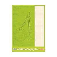 Herlitz Millimeterblock A4, 25 Blatt, 5 Stück