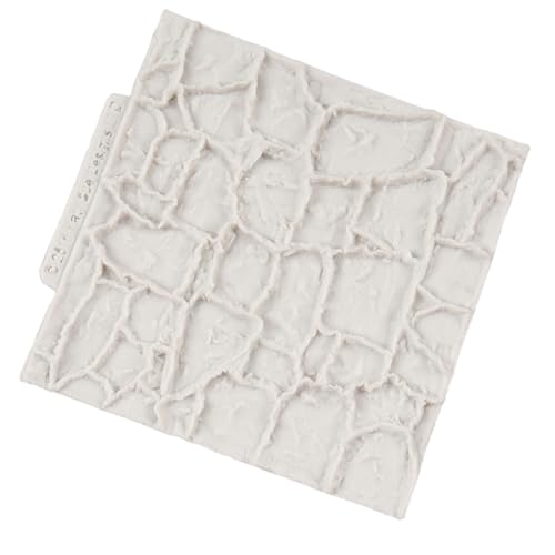 QDMOLDS Rock Texture Silicone Lace Mold Brick Wall Texture Fondant Molds Stone Texture Mold for Cake Decoration Cupcake Topper Chocolate Candy Polymer Clay Gum Paste Sugar Craft - Thumbnail 4