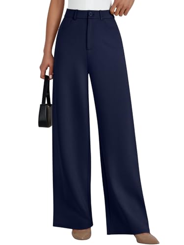 LILLUSORY Women Wide Leg Dress Work Pants Petite Spring Summer