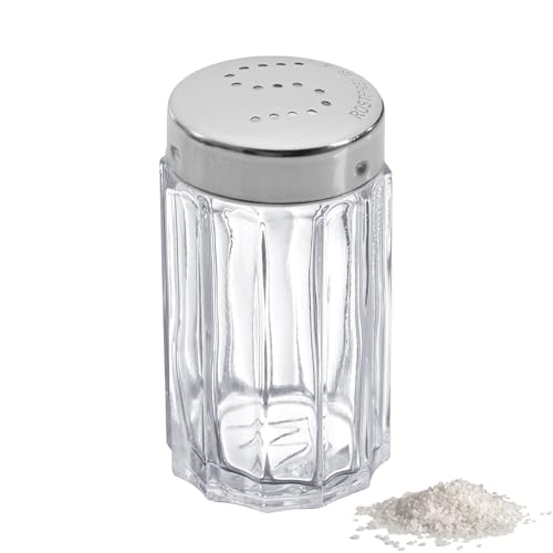 Westmark Salzstreuer, Fassungsvermögen: 50 ml, Glas/Rostfreier Edelstahl, Traditionell, Silber/Transparent, 63012260