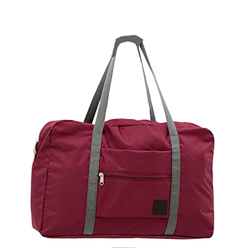 Boodtag Sac de Voyage Pliable Ultra-Léger Imperméable pour Bagage Avion Organisateur de Valise Sortie Rangement (Rouge foncé) Cover