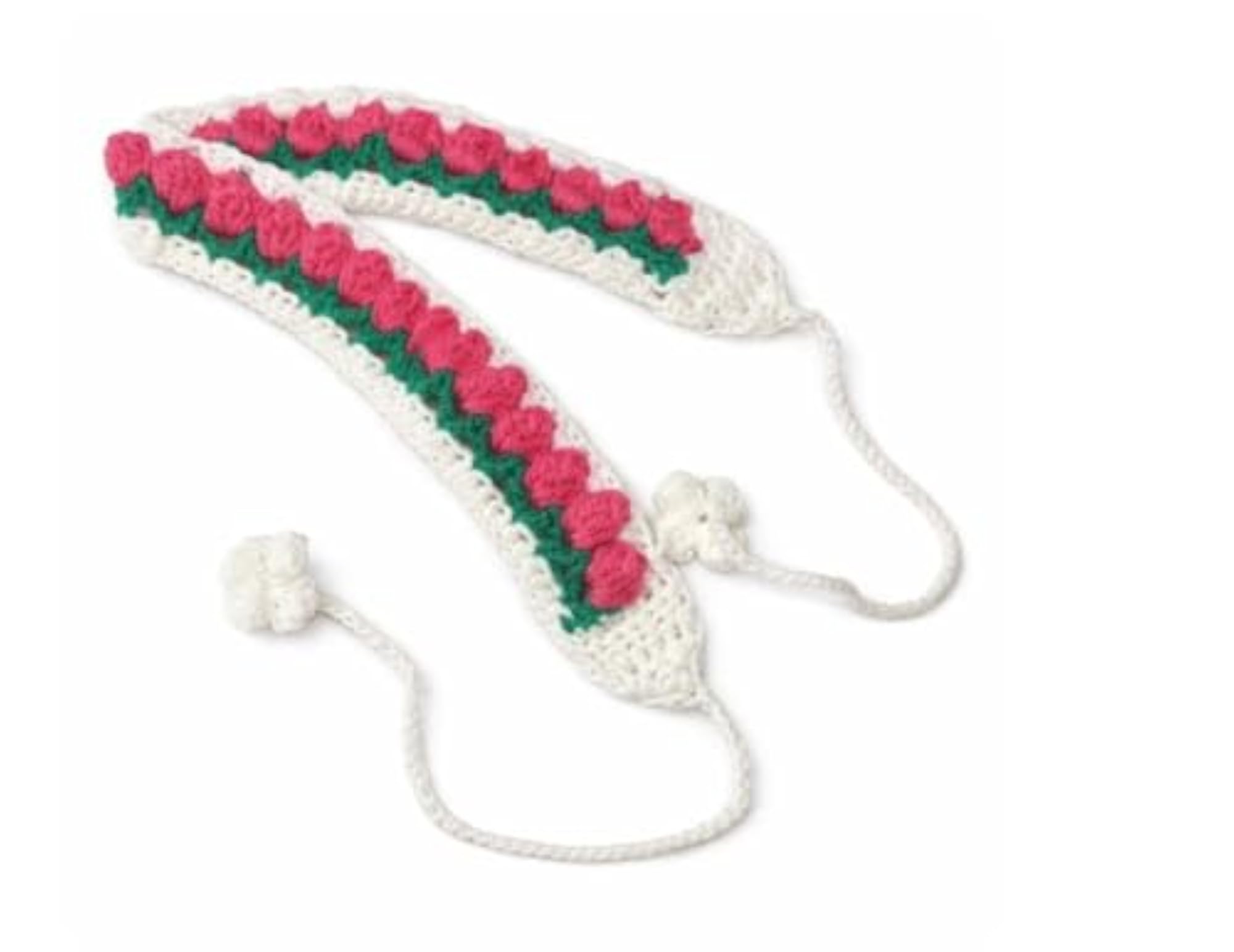 Handmade Crochet Floral Hair Accessories Set with Lip Balm Holder