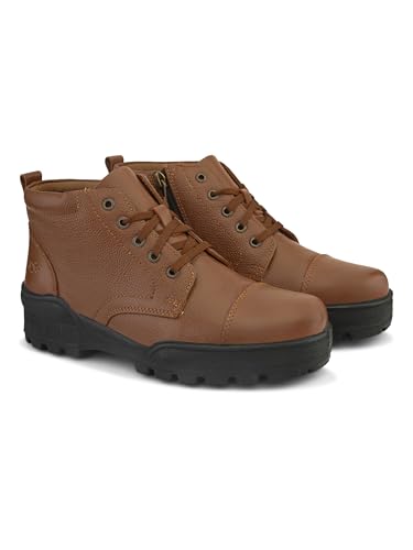 Image of TSF 768 Tan Genuine Leather Police Boot Extra Comfortable & Durable Light Weight Boot