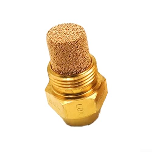 TDCuizent Boquilla de quemador de aceite de latón, ángulo de pulverización para calderas de metanol y queroseno, diseño de cono hueco de precisión, rosca macho de 9/16 pulgadas, diversas capacidades