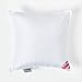 Homescapes, cuscino bianco, con imbottitura in microfibra e rivestimento al 100% in microfibra, 100% cotone, bianco, 45 x 45 cm