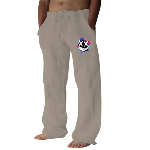Pantalon lin homme taille élastique fini les vêtements serrés en été