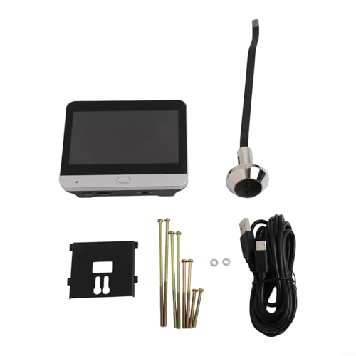 Cámara mirilla digital para puerta con monitor LCD color de 4.3 pulgadas, lente gran angular 1080P, sensor de movimiento PIR, batería de 5000mAh para puerta de apartamento miniatura 4