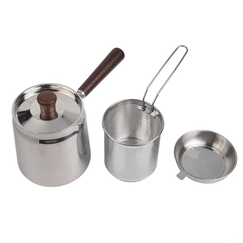 Friteuse compacte sans projection avec passoire en maille inox 304