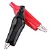 20Pcs 28MM Alligator Clips, 2Colors Nickel Plated Iron Electrical Test Kit, Crocodile Clamps Jumper Helper with Protective Insulation Cover for Testing Probe Meter