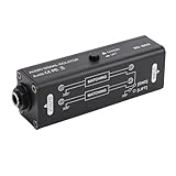 Elprico Audio Hum Eliminator, Aislador de Ruido de Bucle de Tierra, Filtro de Ruido de Aleación de Aluminio de 6.35 Mm, Pasivo, para el Altavoz de Audio de Automóviles, Enchufe y Juego,