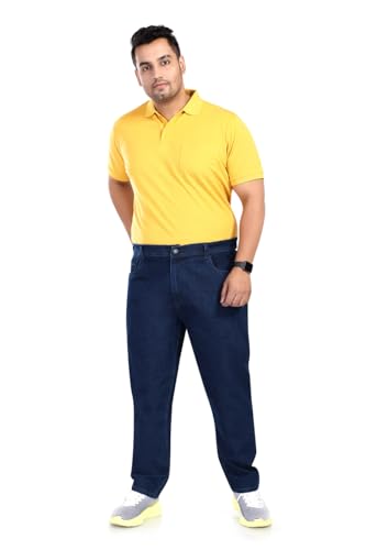 Image of Pluss Tribe - Plus Size Jeans for Men - Denim Jeans - Ideal for Casual, Office Available Sizes : 40 to 52