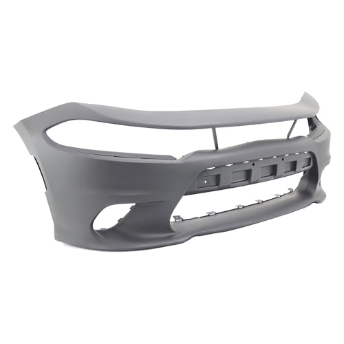 Image of FitParts Compatible with Dodge Charger 2015-2023 Front Bumper Cover | Primed, Ready to Paint, OEM 5PP39TZZAE, CH1000A23