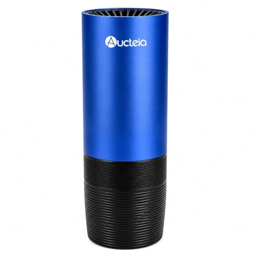 Aucleia Ionic Car Air Purifier with H13 HEPA Filter and VOC Sensor, Cup Holder Size