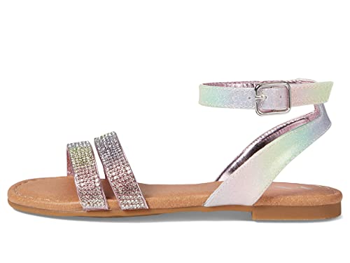 NINA Girl's Cameena (Toddler/Little Kid/Big Kid) Pastel Rainbow Coated Glitter 4 Big Kid M4