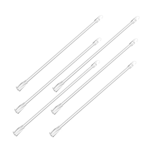 VILLCASE 6piezas Barra De Cortina Transparente para Persianas Gancho Accesorio De Repuesto para Varillas Verticales De Cortinas para Ventanas Puertas Corredizas