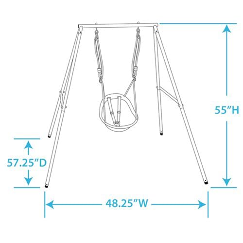 Image of XDP Recreation Sweeng Child Swing with Frame, Portable Backyard Play Set, Aqua