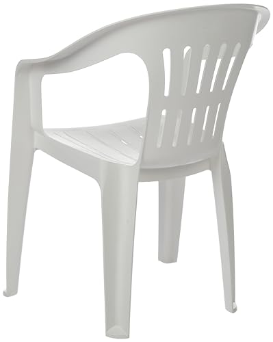 كرسي من كوزموبلاست للاستخدام الداخلي والخارجي والمطاعم والمقاهي والمناسبات، يتميز بتصميم مهوى ومقاوم للعوامل الجوية والأشعة فوق البنفسجية وقابل للتكديس، مصنوع من البلاستيك