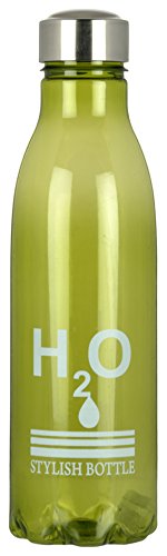 Image of Plastic Water Bottle, 1-Piece, 1 Liter, Green (EUB-1000-San Pareil-Green-SS-Cap)
