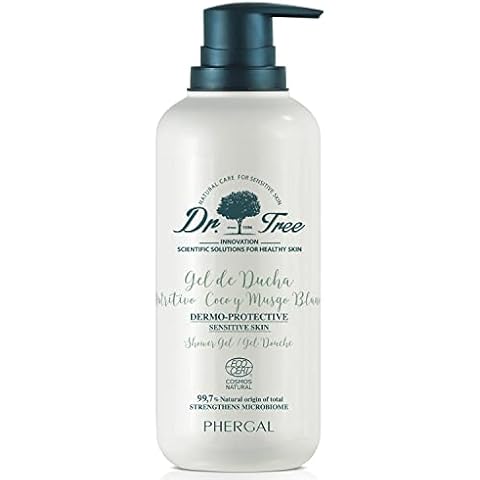 Dr. Tree | Hautpflegendes und Schützendes Duschgel | Geeignet für Empfindliche oder Atopische Haut | Stärkt das Mikrobiom | 99,7% Natürliche Inhaltsstoffe | Kokosnuss und weißer Moschus Cover