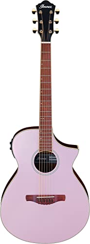 Ibanez AEWC12-RGF Rose Gold Metallic Flat – Guitare Acoustique - Les Beatles, Paul McCartney, John Lennon, RIngo Starr, George Harrison Ibanez AEWC12-RGF Rose Gold Metallic Flat - Guitare Acoustique