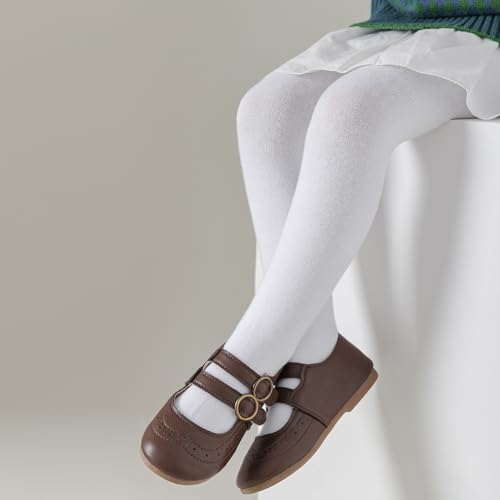 Image of Epeius Baby Girls Tights 3 Pairs Pack Seamless Non Slip /Skid Grip Cotton Leggings
